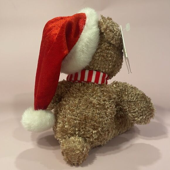 Sears Christmas Bear KRINGLE 2000 Exclusive 8" tall Plush & Beans NWT EUC teddy - Picture 3 of 8